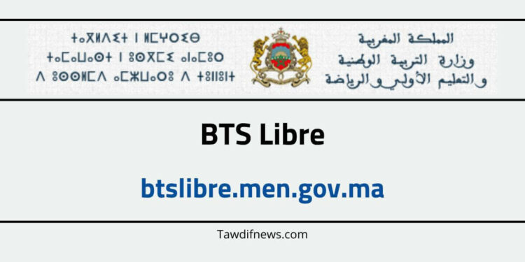 e-BTS btslibre.men.gov.ma